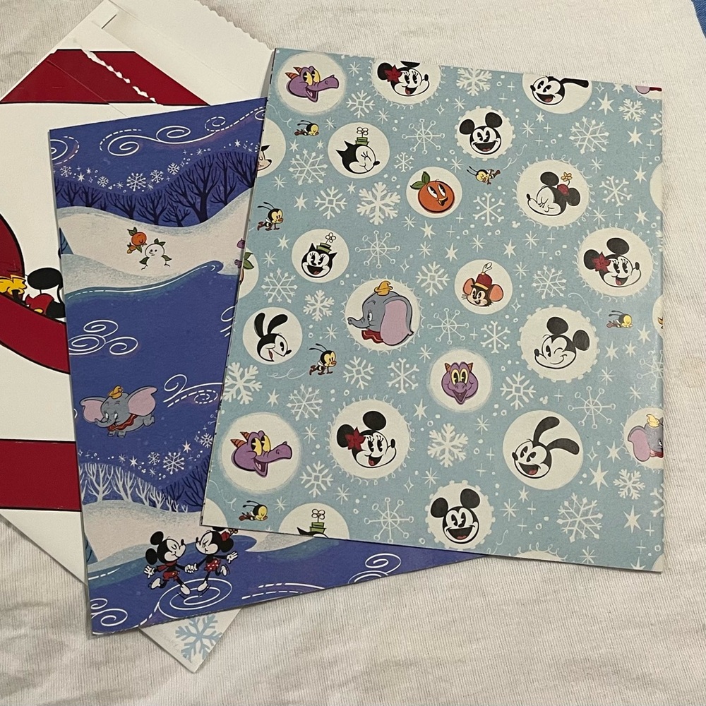 Disney Annual Passholder Wrapping Paper, Two-Sided with Stickers, New